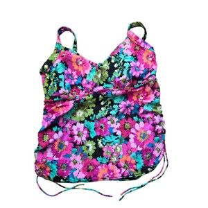 Azul by Maxine of Hollywood Women's Tankini Swim Suit Swimsuit Top Plus Size 20W
